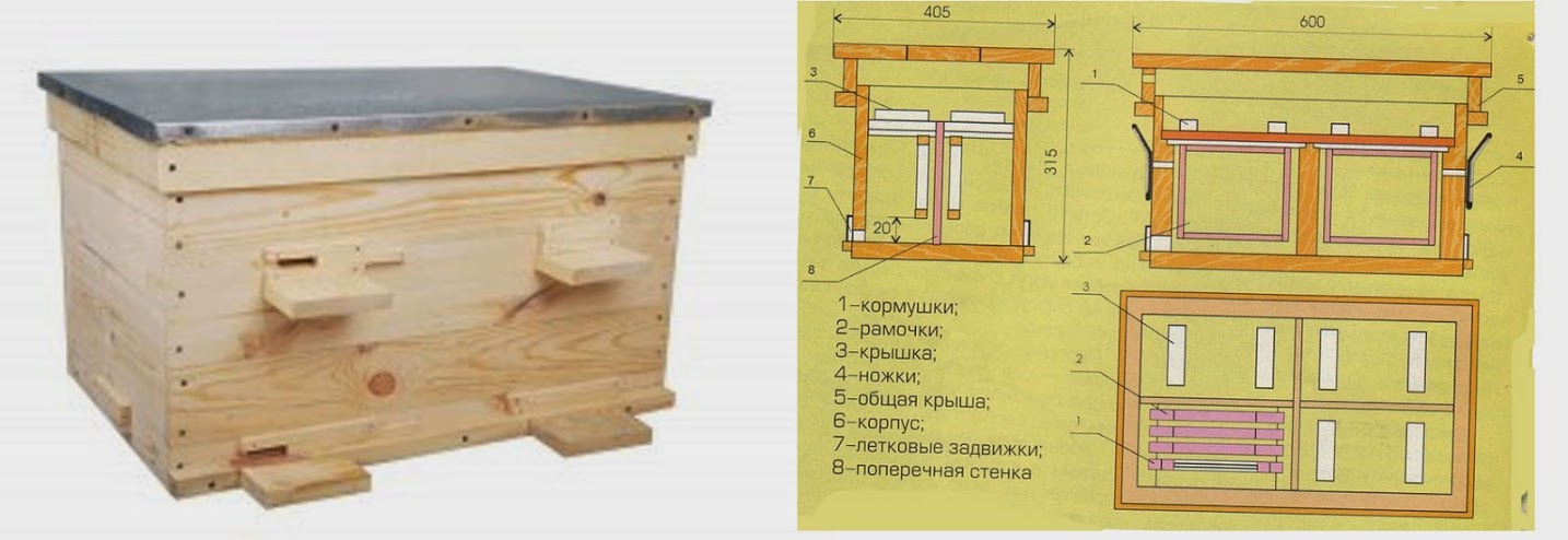 Улей 24 рамочный чертеж